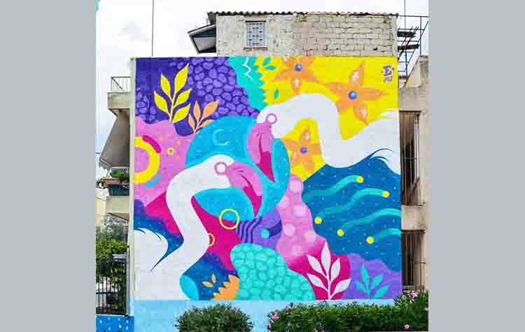 Μια νέα τοιχογραφία γεμάτη έμπνευση και χρώμα στο 8ο Δημοτικό