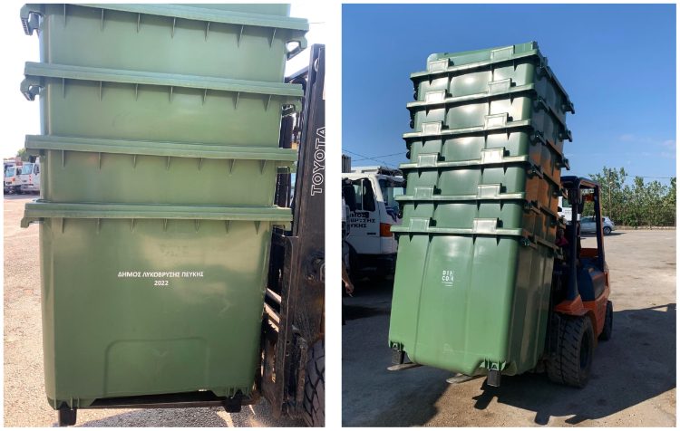 105 νέοι κάδοι απορριμμάτων τοποθετούνται στις γειτονιές της πόλης