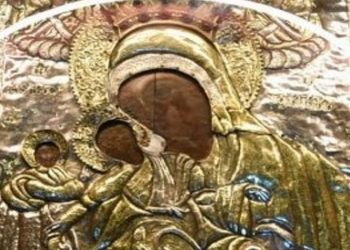 Η εικόνα της Παναγίας Ατταλειώτισσας στον Συνοικισμό μαζί με το 1ο Κεσκέκι