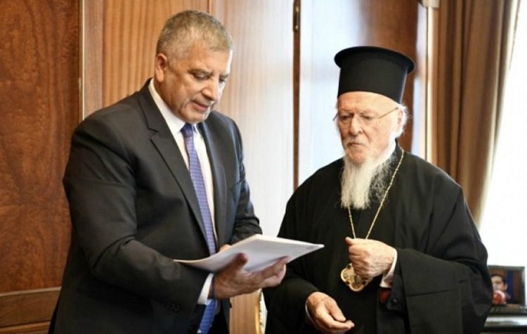 Επιστολή συμπαράστασης του Γ. Πατούλη προς τον Οικουμενικό Πατριάρχη Βαρθολομαίο