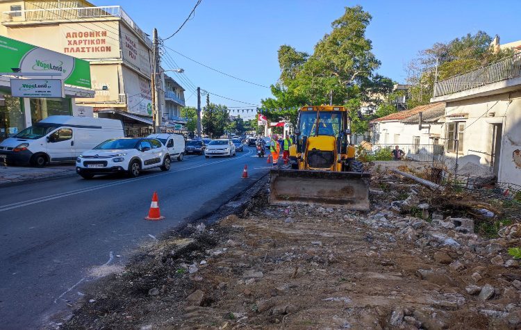 Παρέμβαση διαπλάτυνσης σε ένα από τα πιο επικίνδυνα κομμάτια της Λ. Ηρακλείου