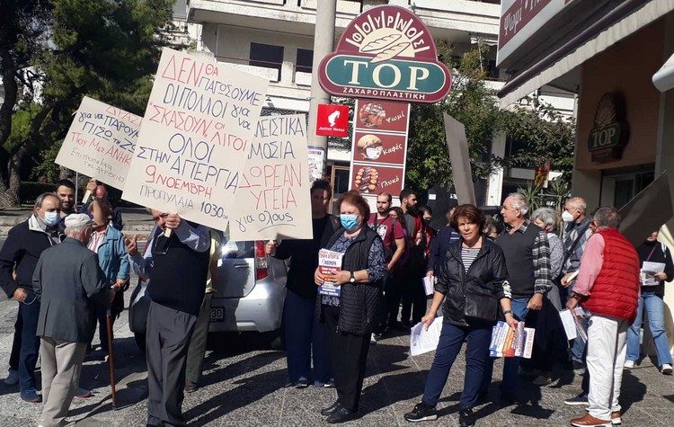 Κινητοποίηση στα Μελίσσια πραγματοποίησε η Επιτροπή Αγώνα ενάντια στην Ακρίβεια