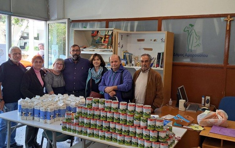 Μεγάλες ποσότητες τροφίμων από Μαρουσιώτες στο Κοινωνικό Παντοπωλείο