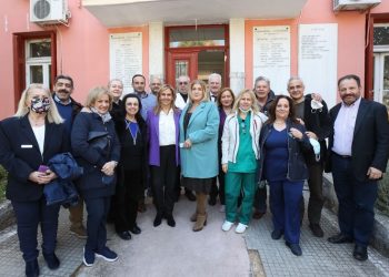 Επίσκεψη της υφυπουργού Υγείας Ζωή Ράπτη στο Γενικό Νοσοκομείο Νοσημάτων Θώρακος «Η Σωτηρία»