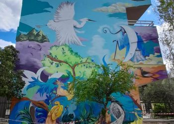 «Έργο τέχνης» στους τοίχους του 1ου Γυμνασίου