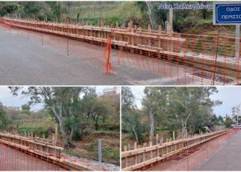 Προχωρά η κατασκευή στηθαίου ασφαλείας στη Νέα Χαλκηδόνα