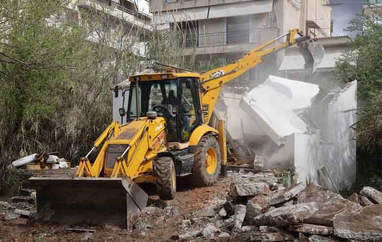Αυθαίρετο στην οριογραμμή του ρέματος Σαπφούς κατεδάφισε ο Δήμος