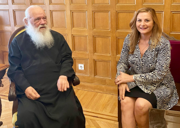 Με τον Αρχιεπίσκοπο Ιερώνυμο συναντήθηκε η Φαίνη Χατζηαθανασιάδου