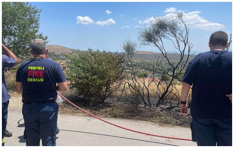 Κατασβέστηκαν πέντε περιστατικά φωτιάς στη Νέα Πεντέλη