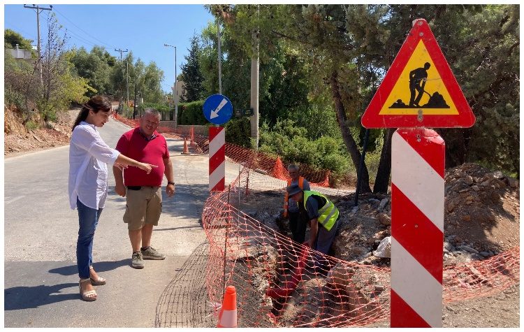 Στην οδό Καλισσίων στην Καλλιθέα Πεντέλης έφτασε το  έργο υπογείωσης των καλωδίων