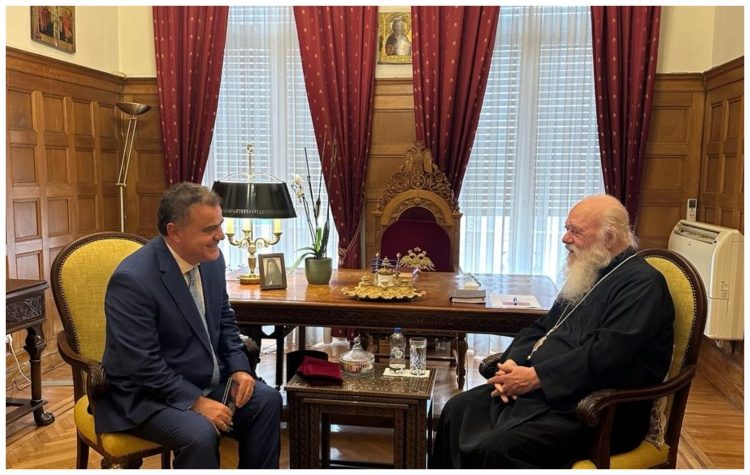 Επίσκεψη Χρήστου Αηδόνη στον Αρχιεπίσκοπο Αθηνών