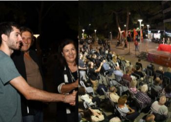 Προεκλογική συγκέντρωση της Λ. Καρατζά με στήριξη Μ. Τεντόγλου