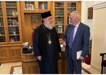 Επίσκεψη Τάσου Γιαννακόπουλου στον Μητροπολίτη Κύριλλο
