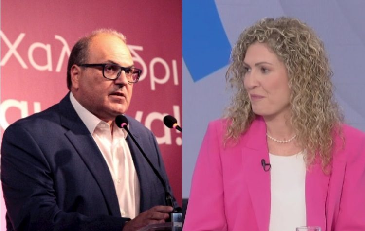 Κόντρα Ρούσσου - Αγαπητού με φόντο τον εορτασμό της 28ης Οκτωβρίου