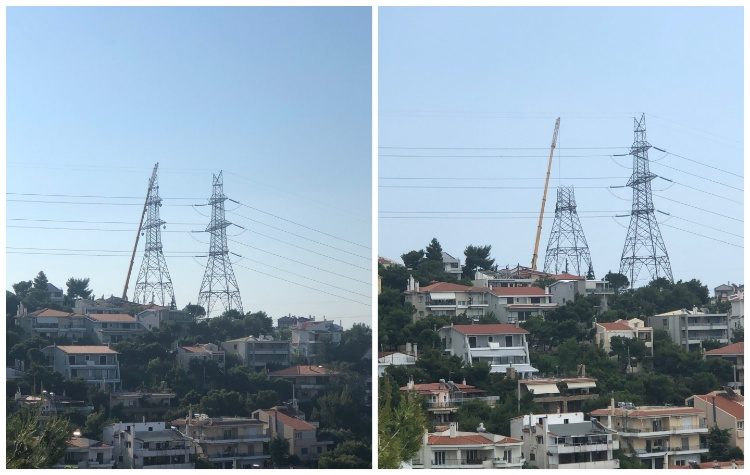 Ολοκληρώθηκε το έργο απομάκρυνσης των πυλώνων υψηλής τάσης από τη Νέα Πεντέλη