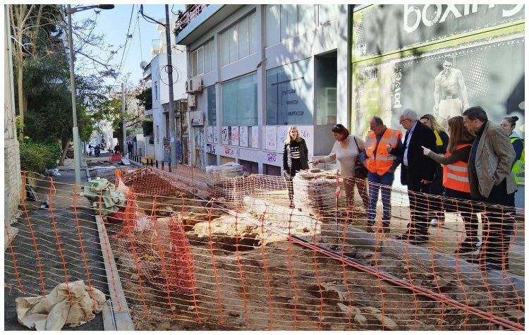 Αυτοψία Αμπατζόγλου στο έργο ανακατασκευής της οδού Κοιμήσεως Θεοτόκου