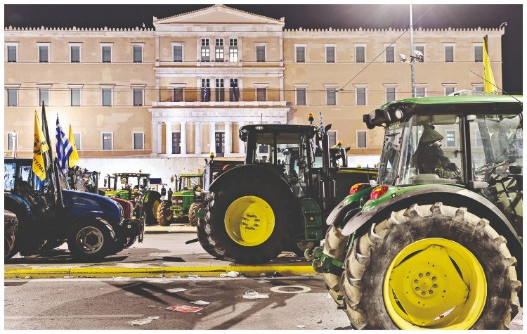 Τα τρακτέρ στο Σύνταγμα