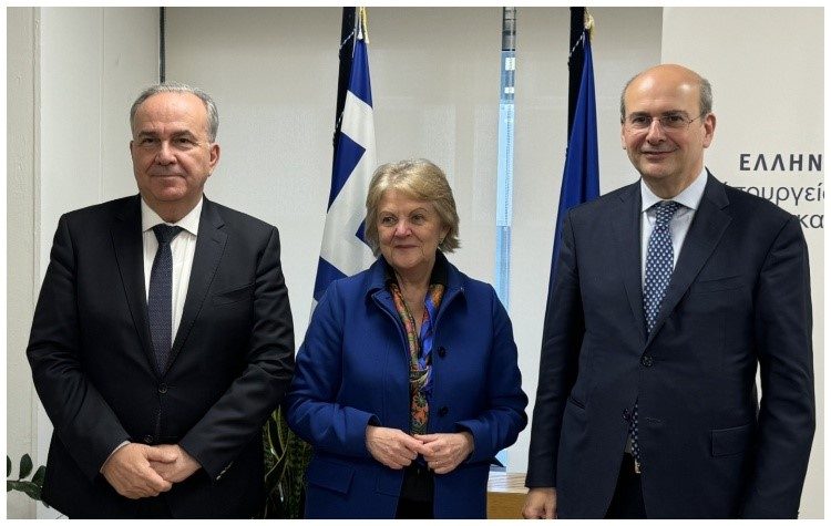 Συνάντηση  Κ. Χατζηδάκη και Ν. Παπαθανάση με την Ευρωπαία Επίτροπο για τη Συνοχή και τις Μεταρρυθμίσεις, E. Ferreira