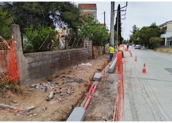 Σε εξέλιξη η ανάπλαση της οδού Κυπρίων Αγωνιστών στο Νέο Μαρούσι