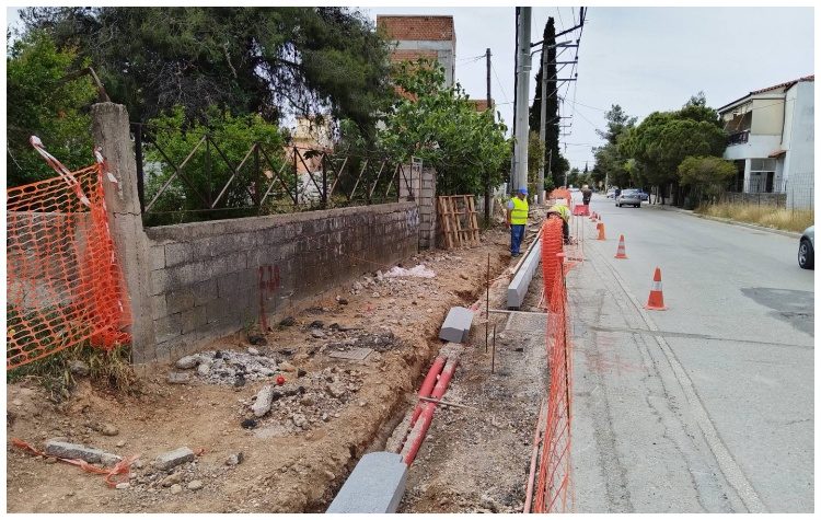 Σε εξέλιξη η ανάπλαση της οδού Κυπρίων Αγωνιστών στο Νέο Μαρούσι