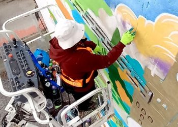 7ο Γυμνάσιο: Εγκαίνια τοιχογραφίας με μηνύματα