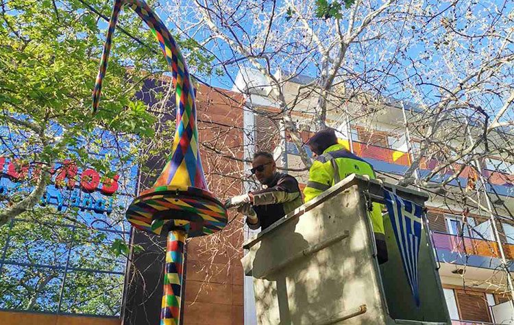 Αποσύρθηκε από την οδό Κασσαβέτη το γλυπτό «The City of Games»