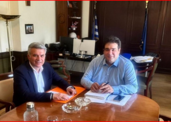 Συνάντηση του Θ. Λιβάνιου με τον Π. Μανούρη για τα έργα στη Νέα Ιωνία