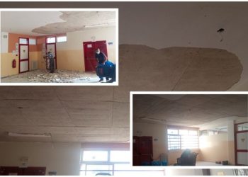 Εκτεταμένη πτώση σοβάδων στο 3ο Γ.Ε.Λ. κατά την διάρκεια της νύχτας