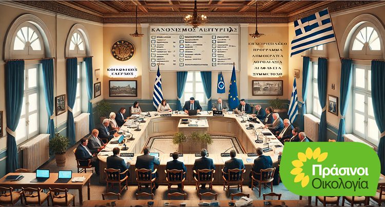 ΠΡΑΣΙΝΟΙ - ΟΙΚΟΛΟΓΙΑ για τον δημοτικό κανονισμό: Πολύ μακρά από τον ολοκληρωμένο σχεδιασμό και την δημοκρατία