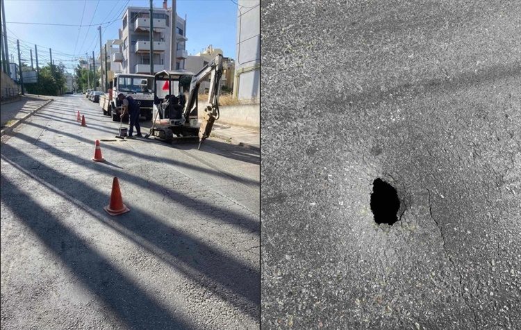 Άμεση αποκατάσταση καθίζησης οδοστρώματος στην περιοχή Απομάχων