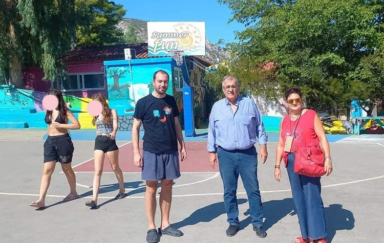 Την κατασκήνωση φιλοξενίας παιδιών του Δήμου επισκέφθηκε ο Μανώλης Διαγουμάς