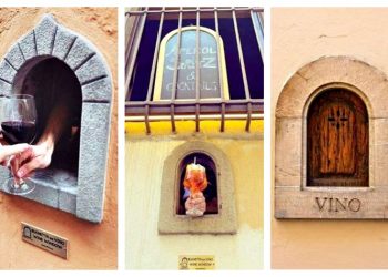 Τα παράθυρα κρασιού του 17ου αιώνα στην Ιταλία: ένα κοµµάτι ιστορίας που ζωντάνεψε