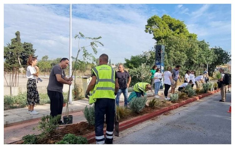Φυτεύτηκε ο ποδηλατόδρoμος του Πολύδροσου στο Μαρούσι