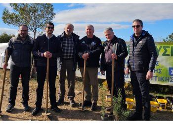 O Βλάσσης Σιώμος έδωσε το «παρών» στην αναδάσωση στον Κοκκιναρά