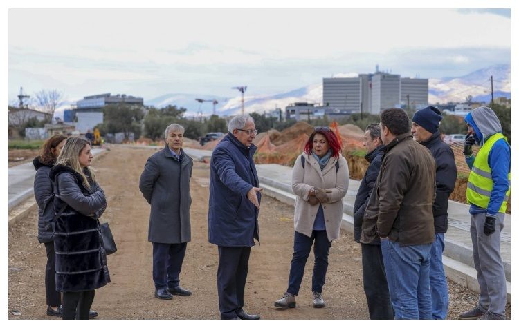 Αυτοψία Αμπατζόγλου στο έργο διάνοιξης της οδού Χειμάρρας στο Σωρό