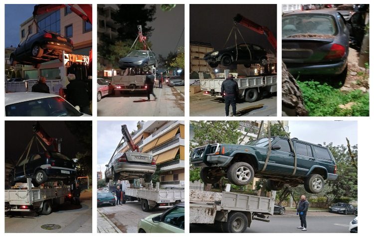 Συνεχίζεται η απομάκρυνση των εγκαταλελειμμένων οχημάτων από τους δρόμους της πόλης