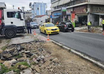 Παρεμβάσεις του Δήμου σε πεζοδρόμια της Λεωφόρου Ηρακλείου