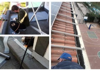 Έργα στη στέγη του 3ου Δημοτικού Σχολείου Διονύσου