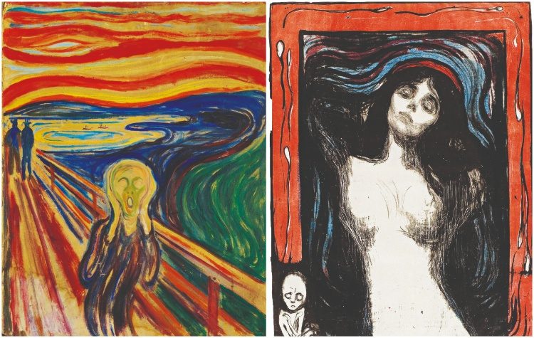 Οι ψυχογραφικές εικαστικές κραυγές του Έντβαρντ Μουνκ