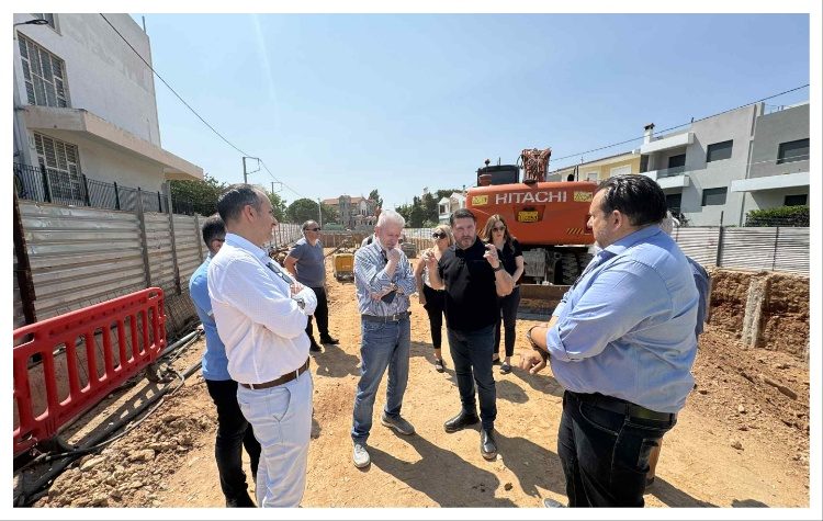 Αυτοψία Νίκου Χαρδαλιά στο μεγάλο αντιπλημμυρικό έργο των Βριλησσίων