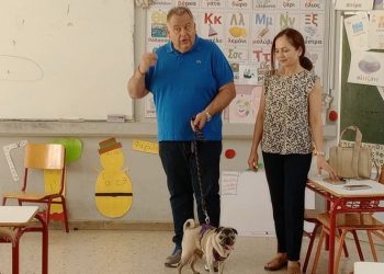 Ο Γιάννης Τομπούλογλου σε εκστρατεία ευαισθητοποίησης των μαθητών για τη φιλοζωία