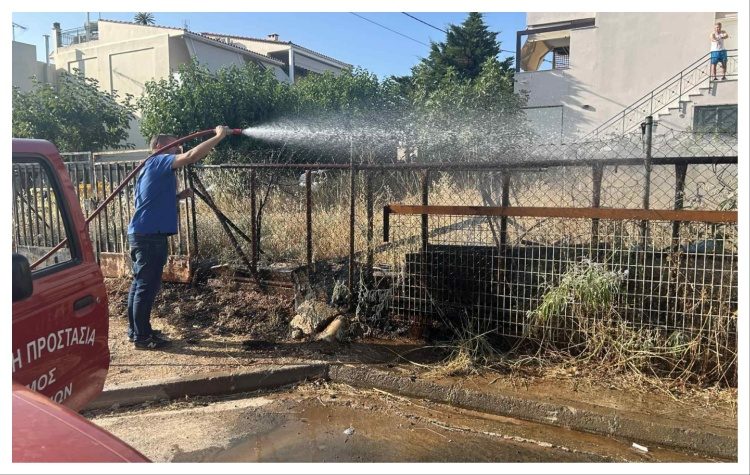 Σε δυο περιστατικά πυρκαγιάς επιχείρησε η Πολιτική Προστασία του Δήμου Βριλησσίων