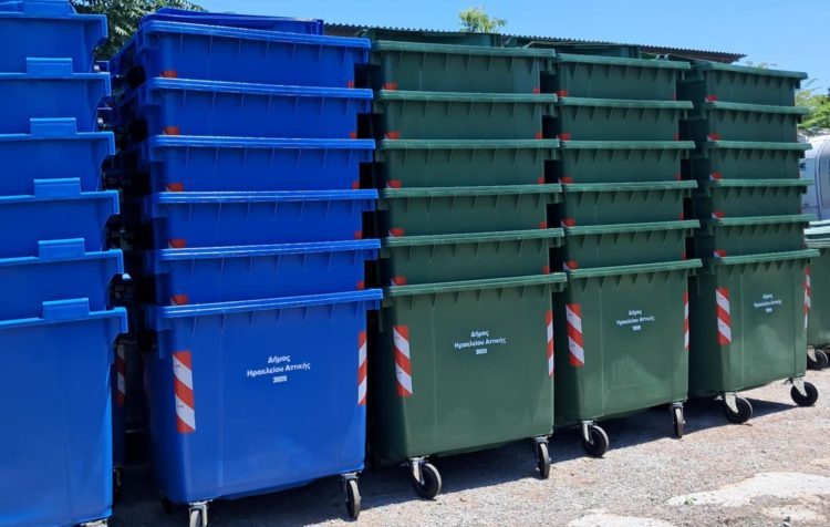 Νέα εκστρατεία ανανέωσης των κάδων καθαριότητας στον Δήμο Ηρακλείου