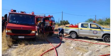 Άμεσα κατασβέστηκε φωτιά στο ρέμα Μελισσίων