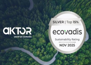 Ο Όμιλος AKTOR απέσπασε τη διάκριση “Silver Medal Award” από την EcoVadis