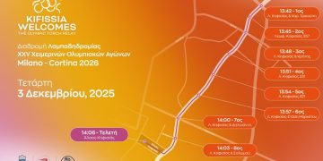 Υποδοχή της Ολυμπιακής Φλόγας 2025 στο Άλσος Κηφισιάς
