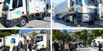 Παραλαβή των νέων σύγχρονων οχημάτων καθαριότητας
