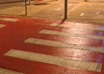 Έγχρωμες διαγραμμίσεις οδών στην Αγία Παρασκευή