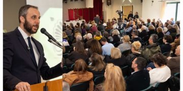 Στην ασφυκτικά γεμάτη αίθουσα «Μουσών» του Πνευματικού Κέντρου Βριλησσίων πραγματοποιήθηκε την Κυριακή 8 Φεβρουαρίου ο απολογισμός δράσεων του Δήμου Βριλησσίων για το έτος 2025 και η κοπή της πίτας.