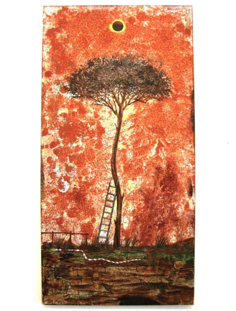 Έργο της έκθεσης «Εαρινά Προμηνύματα» του Ευθύμιου Ευθυμιάδη στην Πινακοθήκη Λέφα